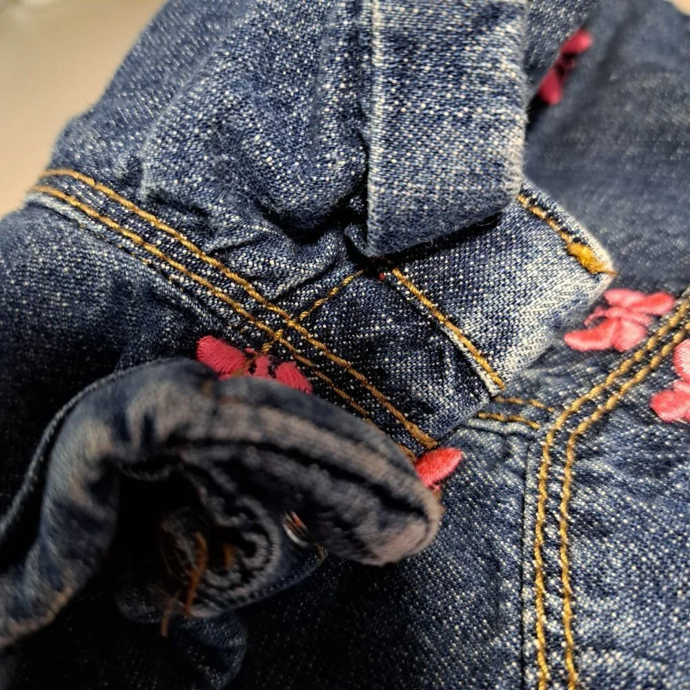 Oshkosh B'Gosh Girl's Embroidered Butterfly Print One Piece Romper 12 Months